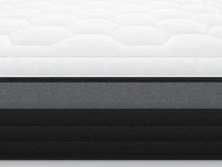 Matelas 90 x 200 cm hybride ressorts ensachés 7 zones et mémoire de forme ép.25cm - AMARANTE de NATUREA