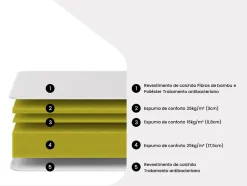 Matelas 180 x 200 cm mousse et coutil bambou ép.23cm - ADANA de NATUREA