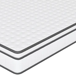 Matelas 140 x 190 cm ressorts ensachés et surmatelas intégré ép.25cm