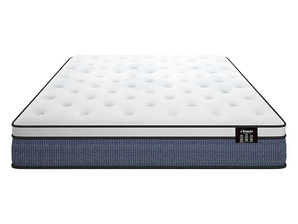 Matelas 140 x 190 cm ressorts ensachés 7 zones et gel à mémoire de forme ép.23cm - VARNO de YSMÉE