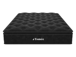 Matelas 140 x 190 cm ressorts ensachés surmatelas intégré ép.28cm - BLACK DREAM de YSMÉE