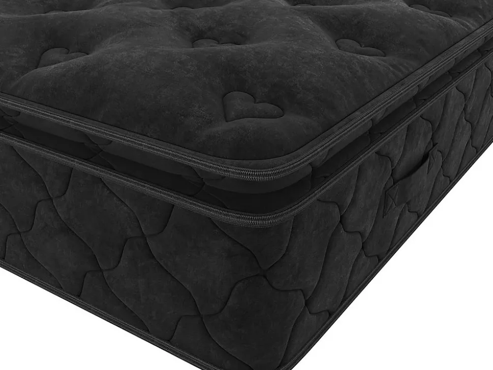 Matelas 140 x 190 cm ressorts ensachés surmatelas intégré ép.28cm - BLACK DREAM de YSMÉE