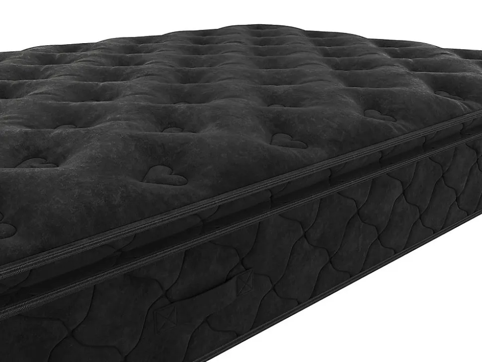 Matelas 140 x 190 cm ressorts ensachés surmatelas intégré ép.28cm - BLACK DREAM de YSMÉE