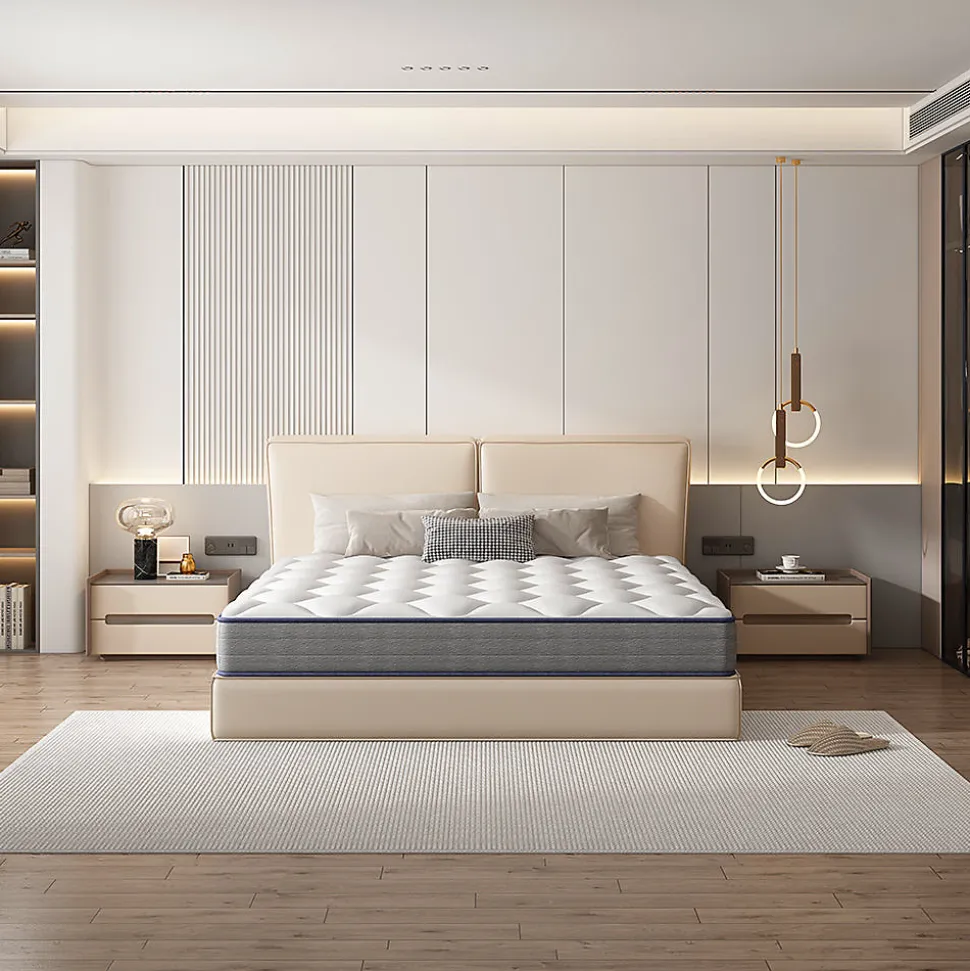 Matelas a Memoire 90x190cm de Forme en Mousse et Ressorts, Épaisseur20 cm