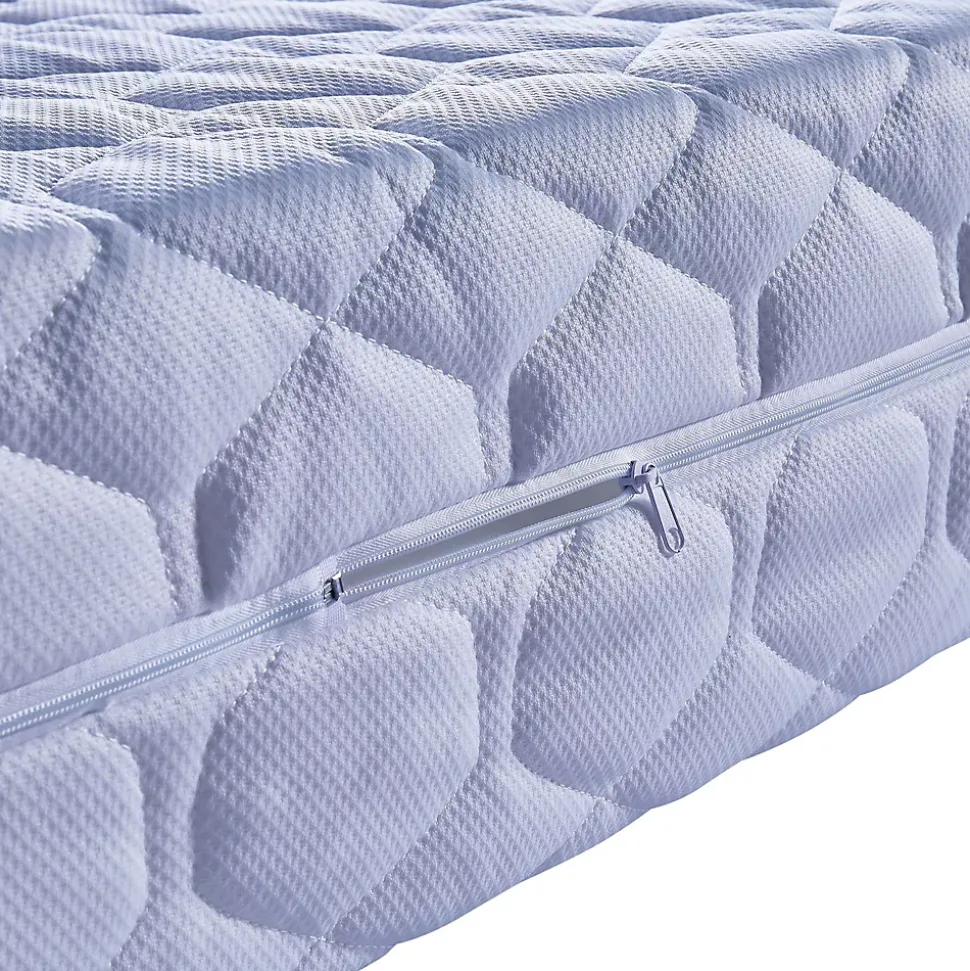 Matelas contact Mémoire de Forme 60 Kg/m3 90x190 x 19 cm Ferme - Déhoussable Housse Lavable - 5 Zones de Confort - ame rembourrage