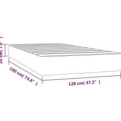 Matelas de lit à ressorts ensachés fermeté moyenne blanc 120x190x20 cm vidaXL