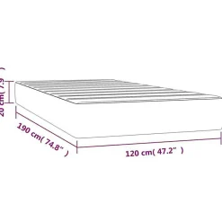 Matelas de lit à ressorts ensachés fermeté moyenne blanc 120x190x20 cm vidaXL