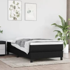 Matelas de lit à ressorts ensachés fermeté moyenne noir 120x190x20 cm Tissu vidaXL