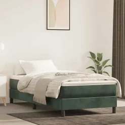 Matelas de lit à ressorts ensachés fermeté moyenne 80x220x20 cm velours vidaXL