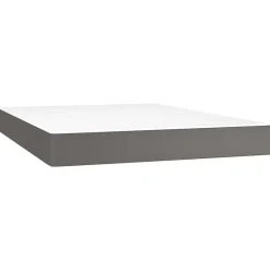 Matelas de lit à ressorts ensachés fermeté moyenne Gris 140x190x20cm Similicuir vidaXL