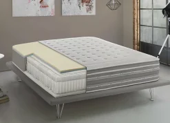 Matelas double Dgiudic, orthopédique en mousse à mémoire de forme et microressorts ensachés,, 120x190h37 cm