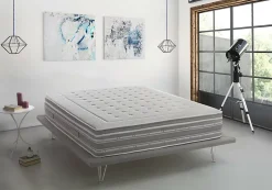 Matelas double Dme, orthopédique en mousse à mémoire de forme et microressorts ensachés,, 160x190h37 cm