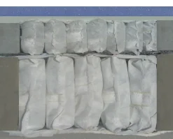 Matelas double Dme, orthopédique en mousse à mémoire de forme et microressorts ensachés,, 160x190h37 cm