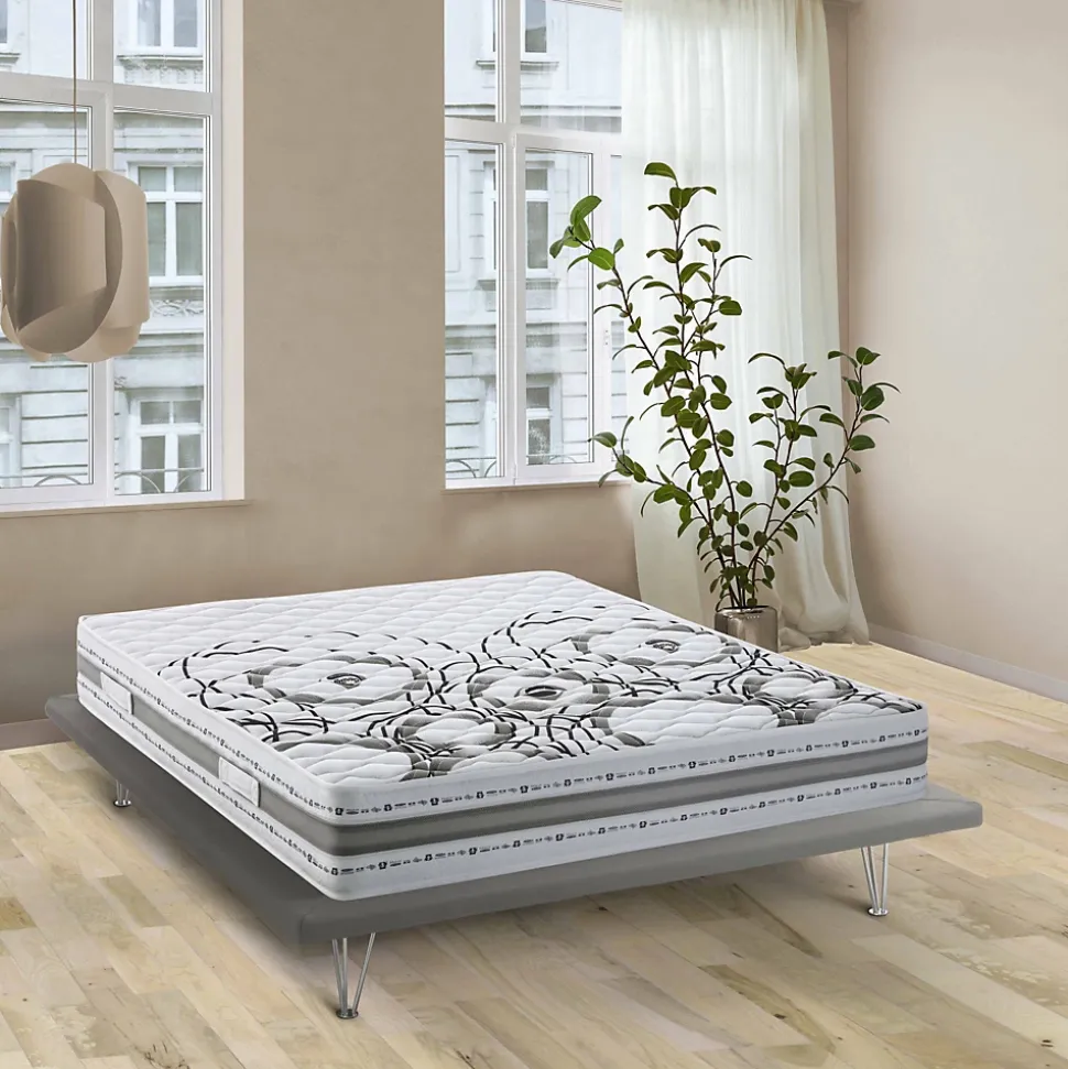 Matelas double Dmelos, matelas en mousse à mémoire de forme et Waterfoam, anti-acariens et hypoallergénique, 160x190h 22 cm