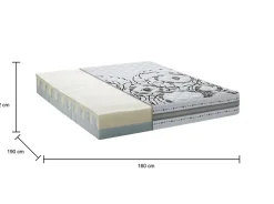 Matelas double Dmelos, matelas en mousse à mémoire de forme et Waterfoam, anti-acariens et hypoallergénique, 160x190h 22 cm