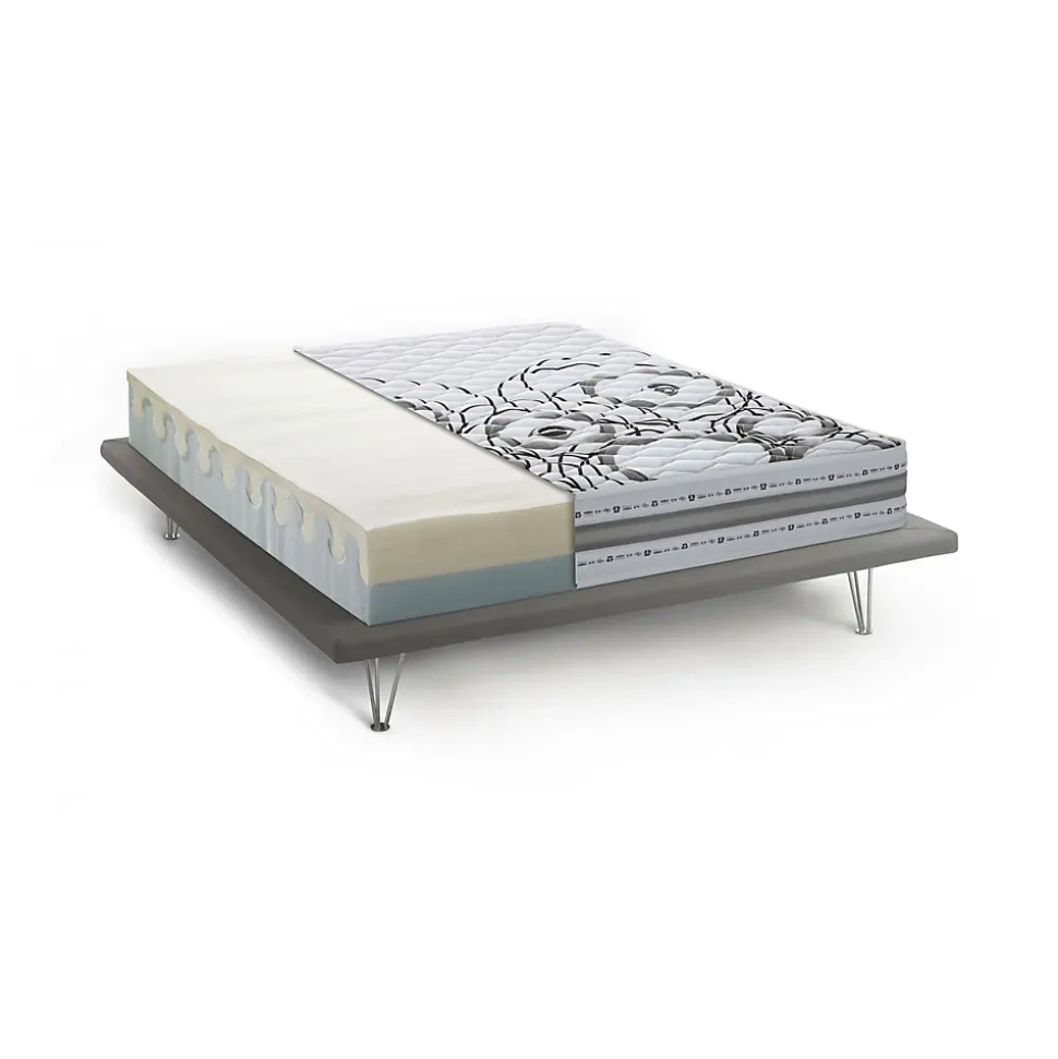 Matelas double Dmelos, matelas en mousse à mémoire de forme et Waterfoam, anti-acariens et hypoallergénique, 160x190h 22 cm