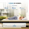 Matelas double en mousse à mémoire de forme, 140 x 190 cm, épaisseur 17 cm
