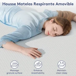 Matelas en mousse à mémoire de forme 140 x200 cm , épaisseur 21 cm