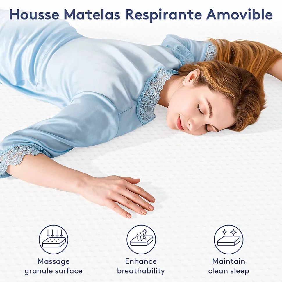 Matelas en mousse à mémoire de forme 90 x 190 cm , épaisseur 17 cm