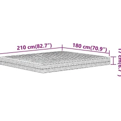 Matelas en mousse blanc 180x210 cm dureté H2 H3 vidaXL