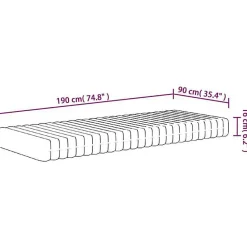 Matelas en mousse moyennement doux 90x190 cm vidaXL