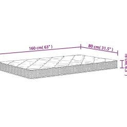 Matelas en mousse pour enfants moyennement doux 80x160 cm vidaXL