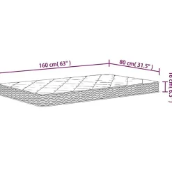 Matelas en mousse pour enfants moyennement doux 80x160 cm vidaXL