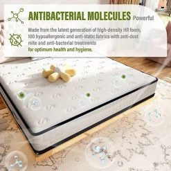 Matelas en mousse 90x200cm, Épaisseur 22 cm