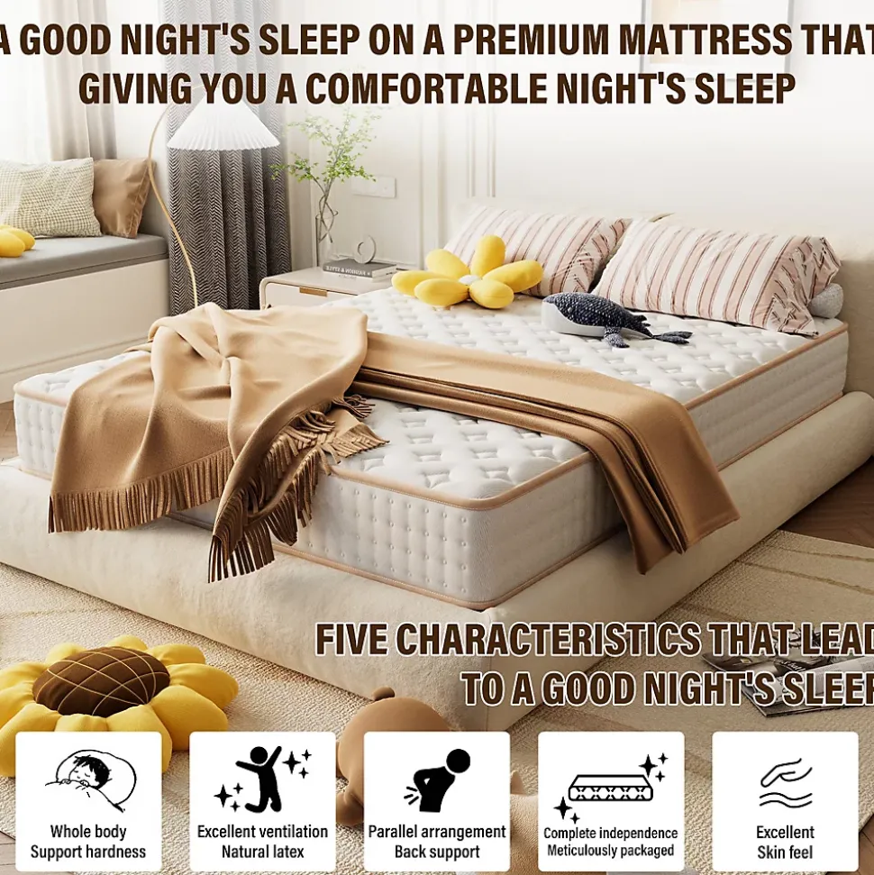 Matelas en Mousse 140x190cm,Épaisseur 18cm