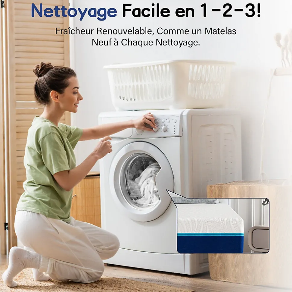 Matelas en Mousse 160x200cm,Épaisseur 16cm