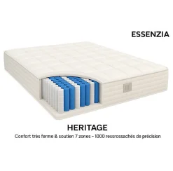 Matelas Essenzia HERITAGE 1200 RESSORTS FERME 180x200 Ressorts