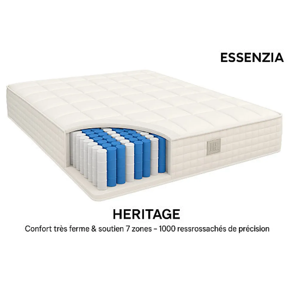 Matelas Essenzia HERITAGE 1200 RESSORTS FERME 160x210 Ressorts