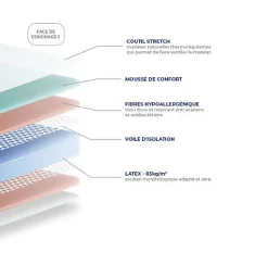 Matelas Essenzia MORPHOZONE 215 180x190 Latex