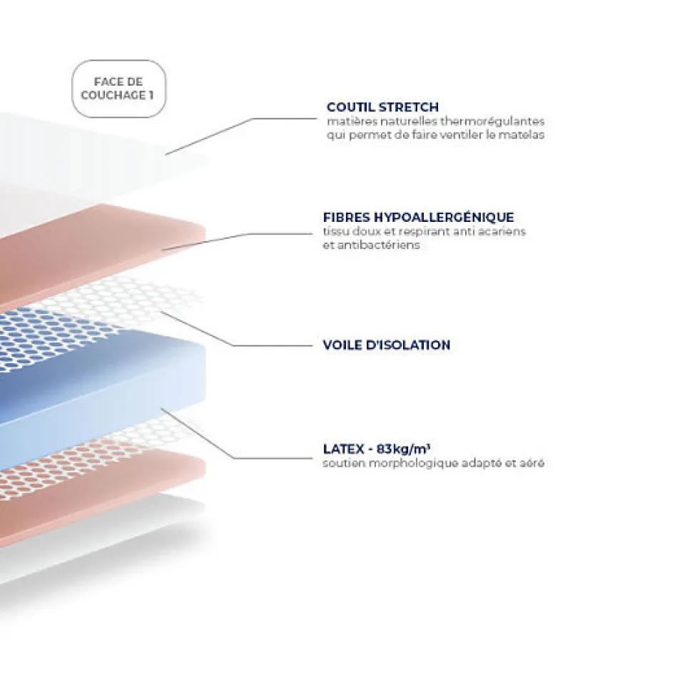 Matelas Essenzia MORPHOZONE 180 160x200 Latex
