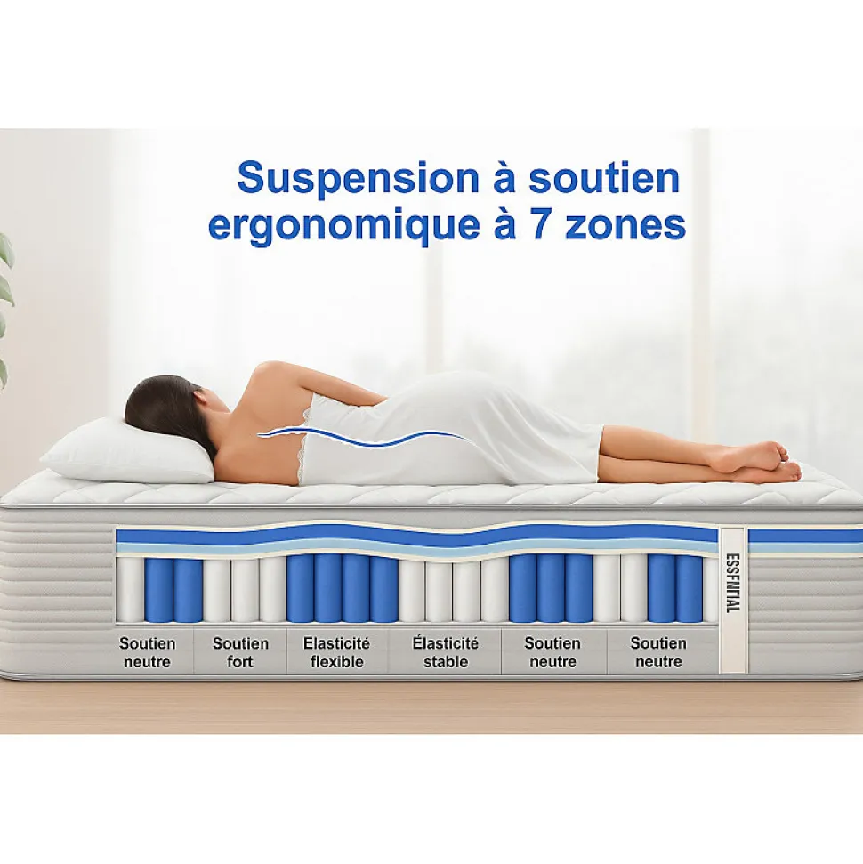 Matelas Essenzia SPRING 1200 RESSORTS CLASSIC 110x200 Ressorts
