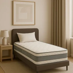 matelas face de contact Mémoire de Forme 62 Kg/m3 90x200 x 21 cm Ferme - 7 Zones de Confort - Noyau Aertech+ 35 Kg/m3 HR Haute Den