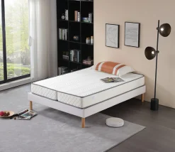 Matelas ferme clic clac 130x190 15 cm - dim assise 60 cm - 5 zones de confort - usage quotidien - confort optimal - facile entret