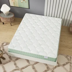 Matelas Maia - Mousse Végétale à Mémoire de Forme & Coutil Aloe Vera - Matériaux Responsables - (140 x 190 cm) - Épaisseur 22cm