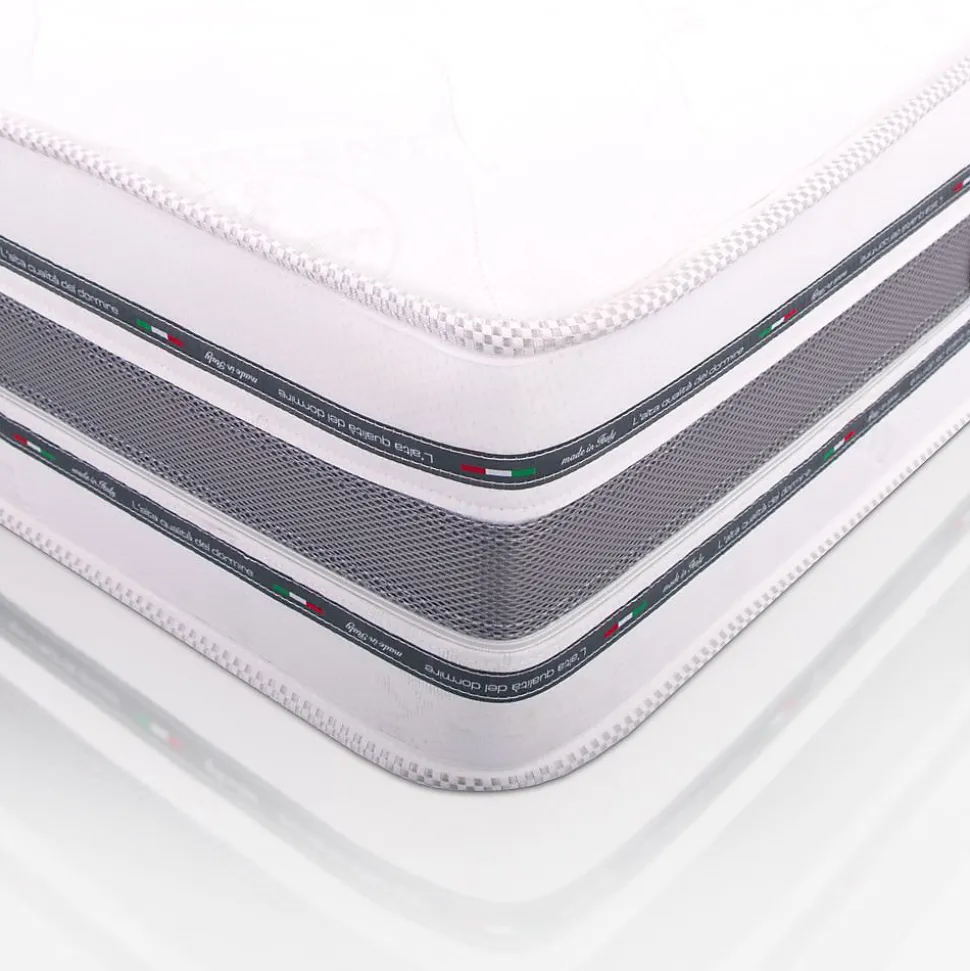 Matelas Memory Foam 90x190, Hauteur 30 cm - Déhoussable, Revêtement Bayscent, Respirant. Cabrio