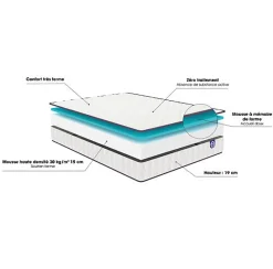 Matelas Merinos CHILL BED 90x200 Mousse