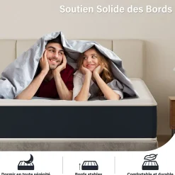 Matelas mousse 140x200, 32 cm Matelas en mousse, Advanced Sleep Care, Respirant, Zone 7, réversible des deux côtés