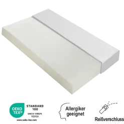 Matelas mousse 90x200 cm - Matelas H3, respirant et antidérapant - Mousse - Sans matelas - Blanc