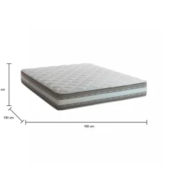 Matelas mousse 160x190 cm Talamo Italia accueil dynamique soutien medium epaisseur 27 cm Non specifie zones housse de matelas