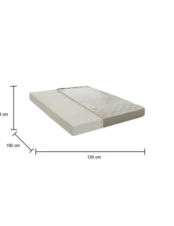 Matelas mousse 120x190 cm Talamo Italia soutien moelleux epaisseur 14 cm 7 zones