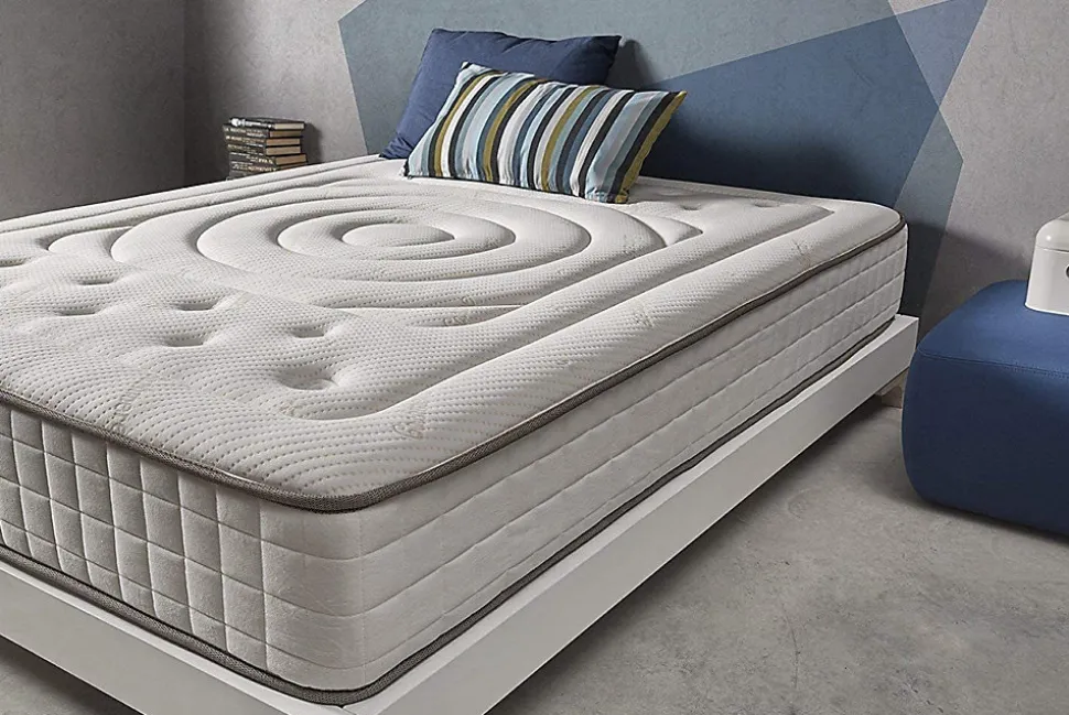 Matelas mousse 140x190 Imperial Cachemire, 25 cm, confort multizone, accueil moelleux, ferme, anti-acarien et hypoallergénique