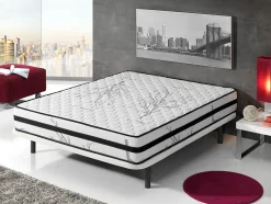 Matelas mousse 90x200 therapy carbone anti stress mousse h.r. épaisseur 19 cm tissu 3d système airfresh