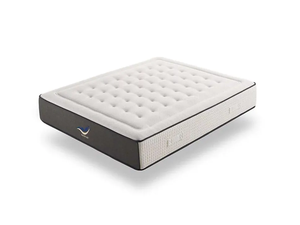 Matelas mousse 120x190 therapy carbone anti stress mousse h.r. épaisseur 19 cm tissu 3d système airfresh