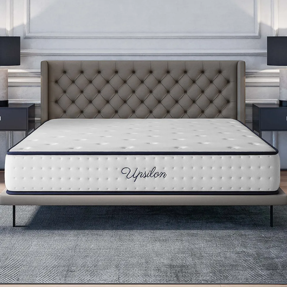 Matelas ressorts - 180x200 - 24 cm - Hybride - Blue Latex - Couchage Indépendant - Confort Mi-Ferme - Réversible - Upsilon