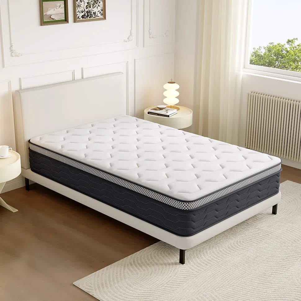 Matelas Ressorts 140x190 cm, Confort, 7 Zones Ergonomique,25 cm d'épaisseur