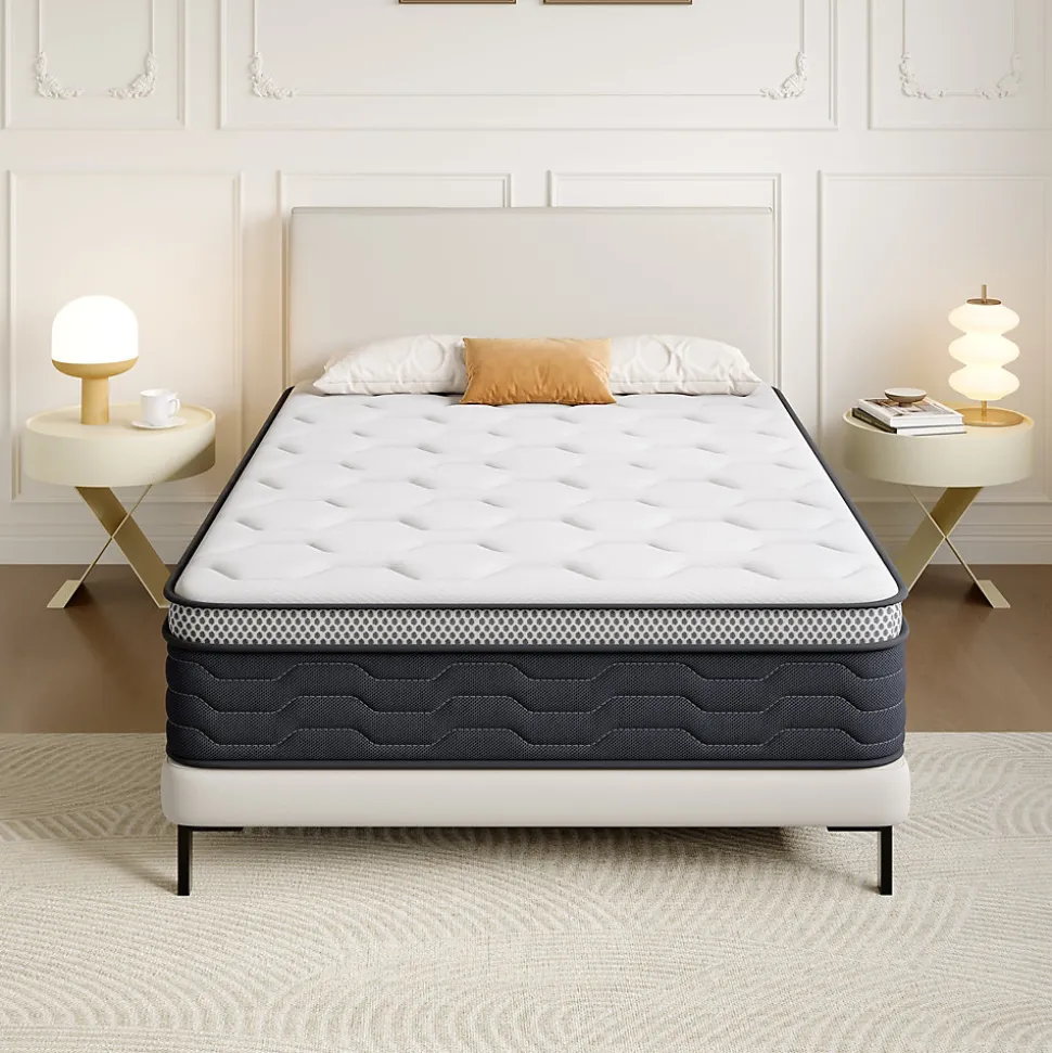 Matelas Ressorts 120x190 cm, Confort, 7 Zones Ergonomique,25 cm d'épaisseur